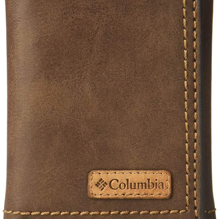 Columbia mens Rfid Blocking Trifold Wallet, Brown 