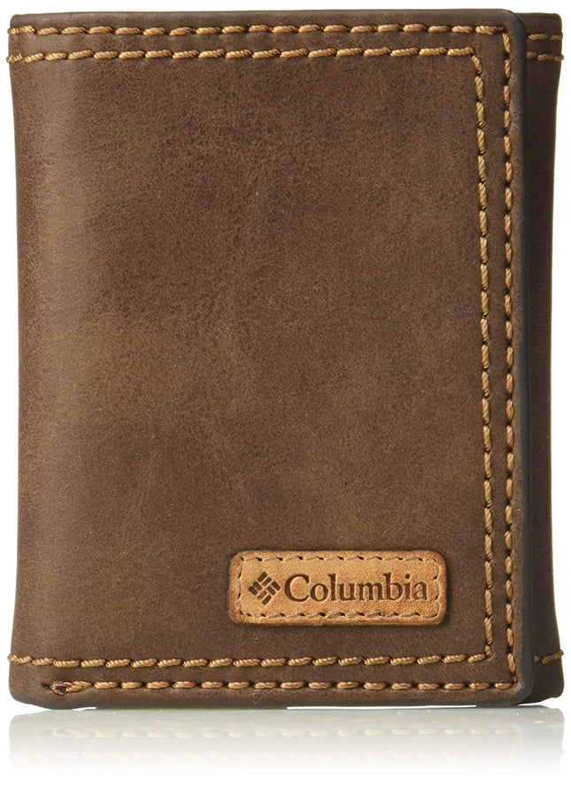 Columbia mens Rfid Blocking Trifold Wallet, Brown 