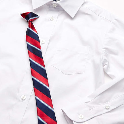 Chemise habillée à manches longues avec cravate IZOD pour garçons, blanc habillé, taille 8