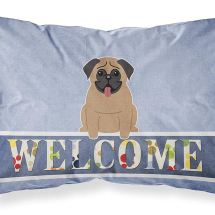 Caroline's Treasures Housse d'oreiller carlin marron bienvenue, multicolore, standard