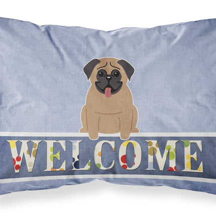Caroline's Treasures Pug Brown Welcome Pillowcase,
