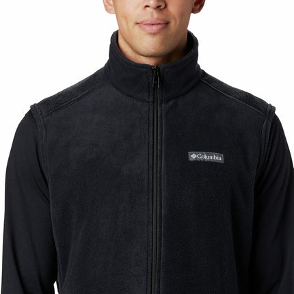 Columbia Chaleco de Forro Polar Steens Mountain para Hombre, Negro, 2X
