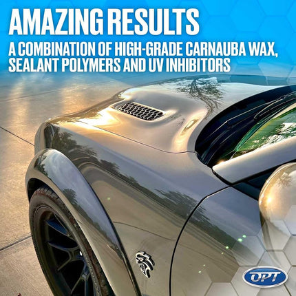 Optimum Car Wax - 17 Oz., Spray Wax for Cars, Trucks and RVs, Formulated with Polymers and UV Protection for All Exterior Surfaces, Up to 5 Months Protection