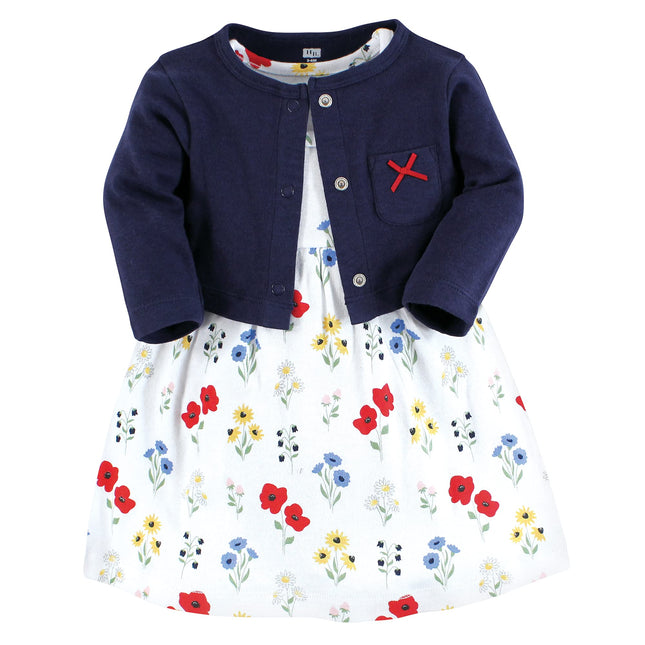 Hudson Baby Baby Girls' Cotton Dress and Cardigan 