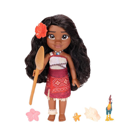 Moana 2 Disney Moana Singing Doll, Large Size, Movable Figure, 40 cm, Song Blue Light, Polynesian Outfit - Hairdressable Hair - Toy for Girls from 3 Years