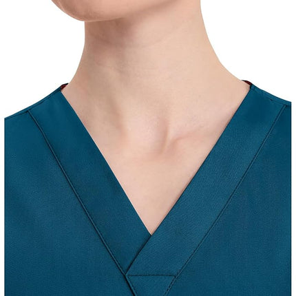 Dickies Women's EDS Signature Scrubs Jr. Fit V-Neck Top - Blue - XX-Large