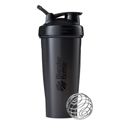 Vaso mezclador BlenderBottle Classic Loop / Batidora de dieta / Batidora de proteínas con Blenderball, capacidad de 820 ml, escala hasta 600 ml - Negro