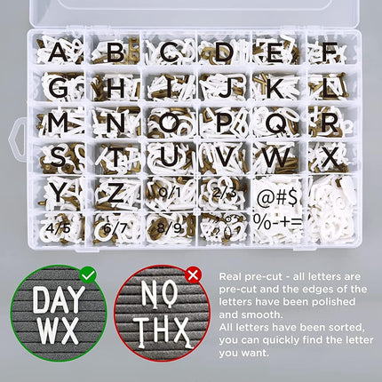 Felt Letter Board with Letters - Pre Cut & Sorted 660 Letters Cursive Word Pack, 10X10 Letter Board, Letterboard, Message Board, Letter Boards with Stand, Sorting Tray, Wall Mount.