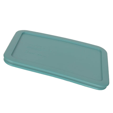 Pyrex 7210-PC 3 Cup Turquoise Rectangle Plastic Food Storage Lid - 6 Pack
