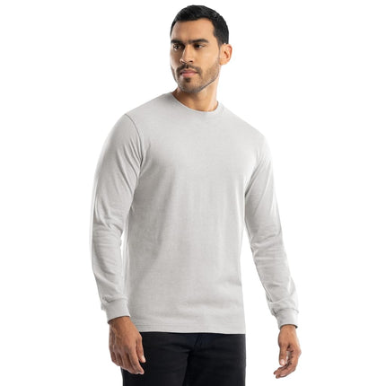 Wrangler Men's Jersey Knit Long Sleeve T-Shirt, Heather Grey, S