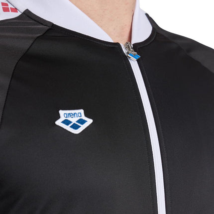ARENA Men's Team Relax IV Track Jacket Front Zip Side Pockets Warm-Up Top Lightweight Athletic Retro Cool Bomber Jacket