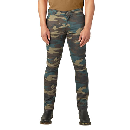 Pantalones de trabajo ajustados Dickies para hombre, camuflaje verde cazador, 30W x 32L