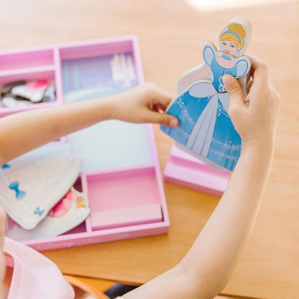 Melissa & Doug Disney Cinderella Magnetic Dress-Up Wooden Doll Pretend Play Set