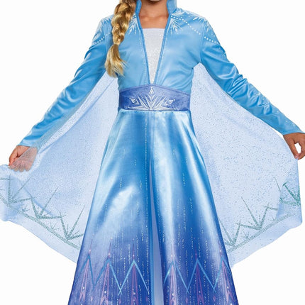Disney Frozen 2 Elsa Deluxe Girls size M 7/8 Licensed Costume Disguise
