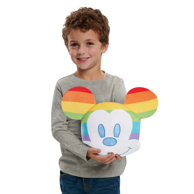 Just Play Disney Pride Character Head Plush Mickey Mouse,, Kids Toys for Ages 2 Up, Amazon Exclusive