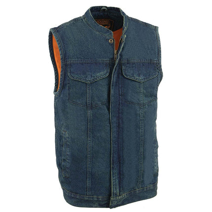Milwaukee Men's Denim Club Vest with Hidden Snap a