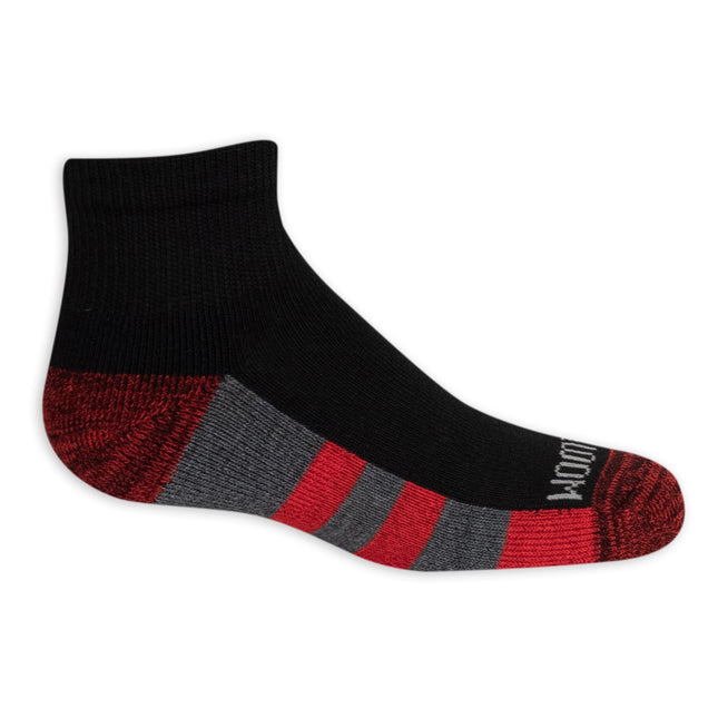 Fruit of the Loom Boys Everyday Active Sports Ankle Socks (10 Pack), Black, Medium