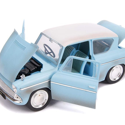 Jada JA31127 1:24 1959 Ford Anglia with Harry Potter Figure, Rusty Blue