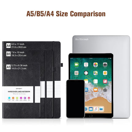 College Ruled Notebook B5, 312 Numbered Pages Diary, Lined Leather Journal