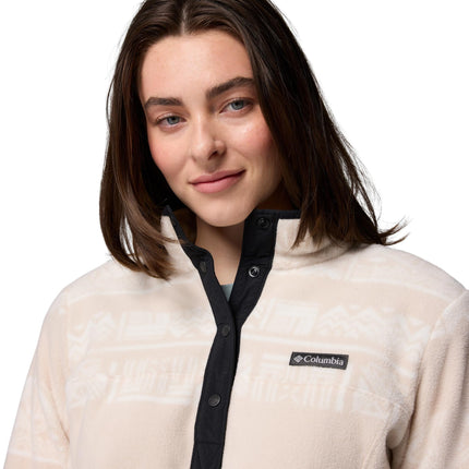 Columbia Women's Benton Springs Printed 1/2 Snap, Dark Stone Deschutes Days, 2X