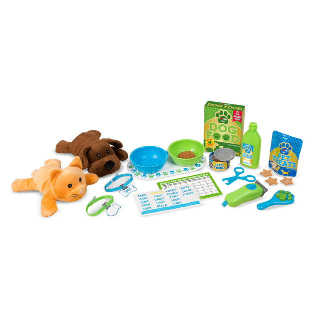 Melissa & Doug Feeding & Grooming Pet Care Play Se