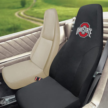 FANMATS - 15047 Funda de asiento de poliéster de los Buckeyes de la Universidad Estatal de Ohio de la NCAA, 20"x48"