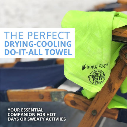 FROGG TOGGS Chilly Pad Cooling Towel, Hivis Yellow, Size 33" x 13", 27x17 (MGT910)