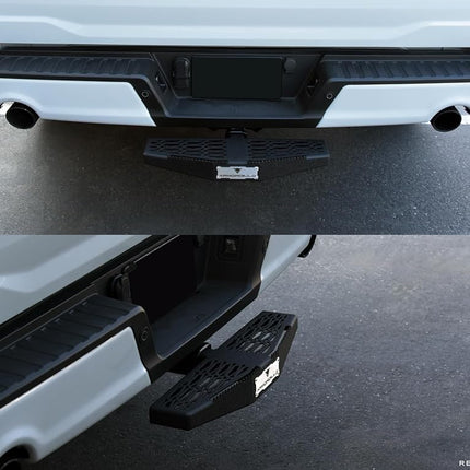 Armordillo AR Mesh Rear Hitch Step|Compatible for Class 4 Trailer Hitch 2" Receiver|Textured Black|Hitch Step Bar|Bumper Guard|Heavy Duty Steel|Universal|8724224