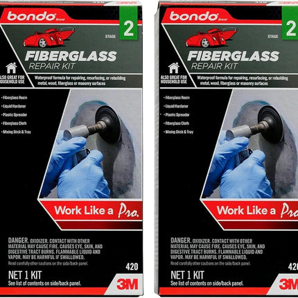 3M Bondo Fiberglass Resin Repair Kit, 00420, 0.45 