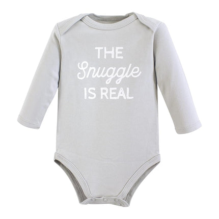 Hudson Baby unisex-baby Cotton Long-sleeve Bodysuits 3-pack, Hedgehog, 12-18 Months