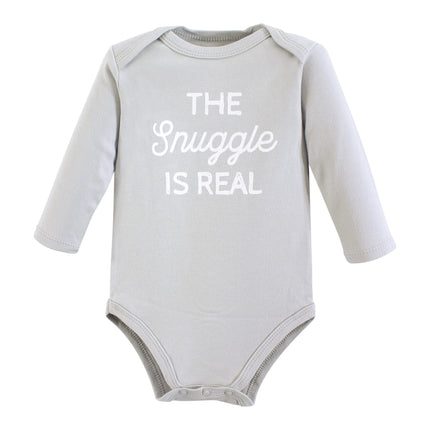 Hudson Baby unisex-baby Cotton Long-sleeve Bodysuits 3-pack, Hedgehog, 12-18 Months