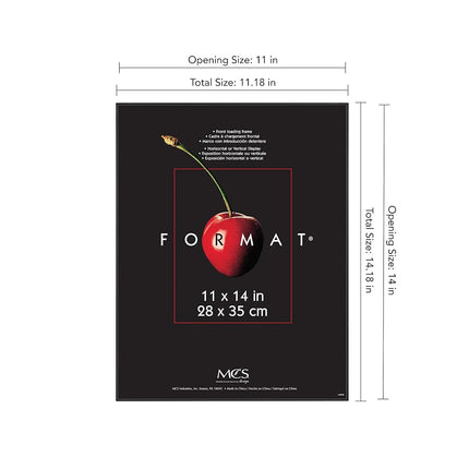MCS Format Frame, Black, 11 x 14-Inch, Set of 6