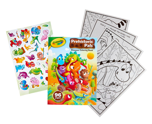 Crayola Dinosaur Coloring Book, 96 Coloring Pages, Ages 3, 4, 5, 6