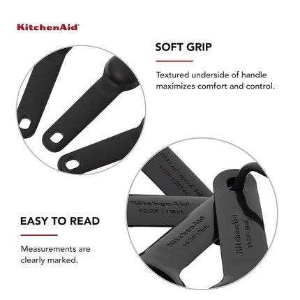 KitchenAid Universal Measuring Cup and Spoon Set, 9 Piece, Black