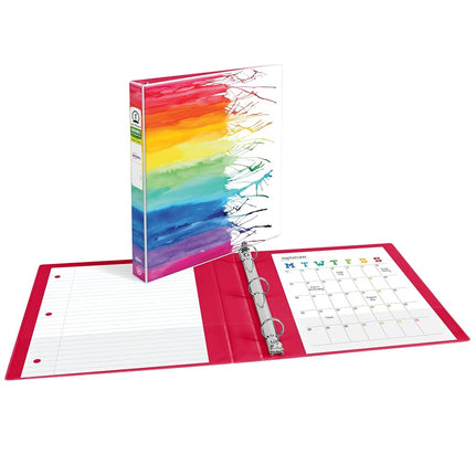 Avery + Amy Tangerine Designer Collection Binder, 1" Round Rings, 175-Sheet Capacity, Assorted Designs, 6 Binders (26880)