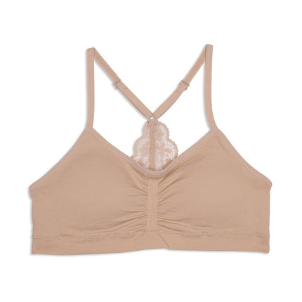 Sujetador corto fruncido sin costuras Maidenform Girls, Beige, Mediano