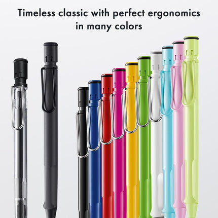 LAMY safari blue - Mechanical Pencil with ergonomic grip & body made of robust ASA plastic - ideal for drawing & writing - including LAMY M 41 fine line refill 0.5 mm & eraser tip