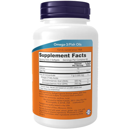 NOW DHA-250,120 Softgels