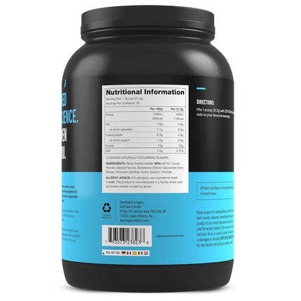 LEGION Whey+ Whey Isolate Protein Powder from Grass Fed Cows - Low Carb, Low Calorie, Non-GMO, Lactose Free, Gluten Free, Sugar Free, All Natural Protein Isolate, 30 Servings (Vanilla)