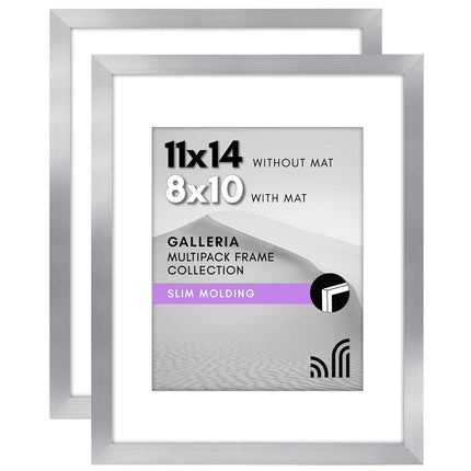 Americanflat Silver 11x14 Picture Frame Set of 2 w
