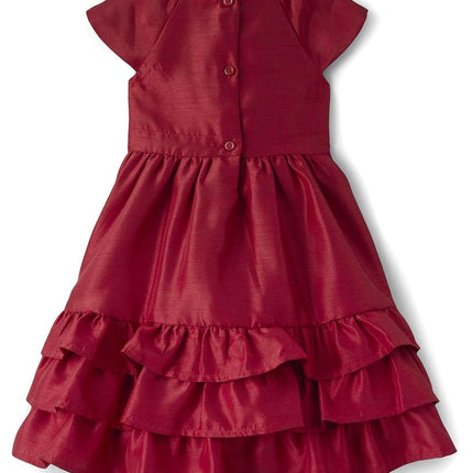 Gymboree Baby Girls' One Size and Toddler Short Sleeve Dressy Dresses Seasonal, Royal Red, 12-18 Months