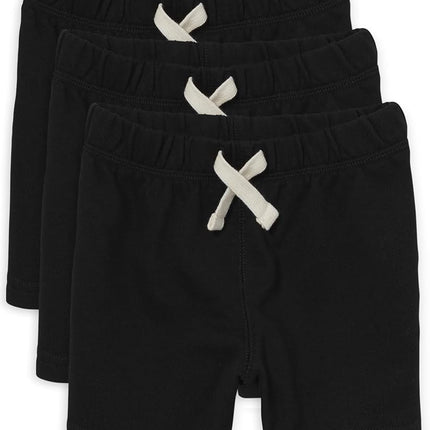 The Children's Place Short en molleton pour bébés garçons et tout-petits, Noir lot de 3, 12-18 mois US