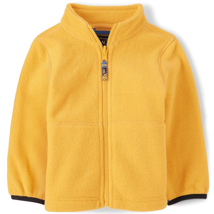 Chaqueta de invierno gruesa 3 en 1 para bebés y niños pequeños The Children's Place, cubierta resistente al viento y al agua, interior de forro polar, camiones de construcción azules, 12-18 meses