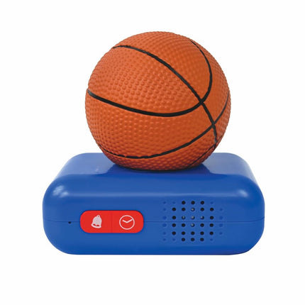 LEXIBOOK Basketball Night Light Alarm Clock, Sounds & Melodies, Backlit LCD Display, Bright, Snooze, Blue/Orange