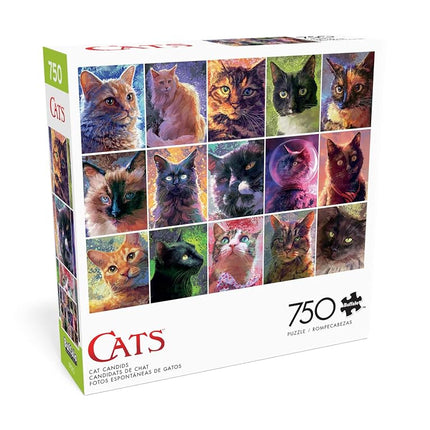 Buffalo Games - Louise Goalby - Cat Candids - 750 Piece Jigsaw Puzzle for Adults Challenging Puzzle Perfect for Game Nights - Finished Puzzle Size is