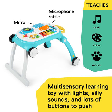 Baby Einstein, Musical Mix ‘N Roll 4-in-1 Activity Walker and Table, Educational Push Along Toy, 4 Languages, 100+ Melodies and Phrases, Ages 6 Months +
