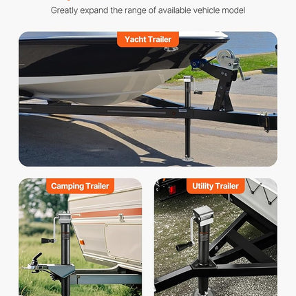 VEVOR 5000 lbs A-Frame Trailer Jack, 15" Vertical Travel, Adjustable Drop Leg, for Horse, Utility, Yacht Trailers
