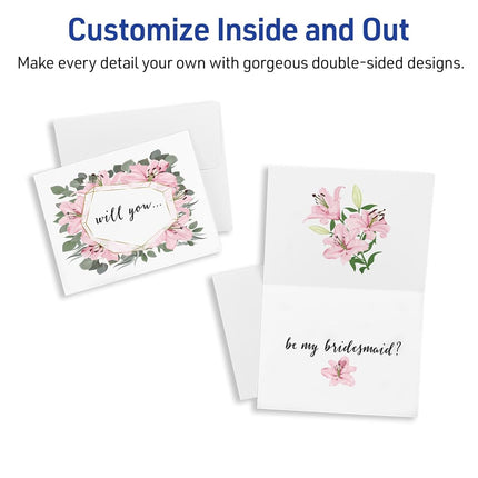 Avery Printable Note Cards, 4.25" x 5.5", Two-Sided Printing, Matte White, 2 Pack, 100 Cards Total (5813)