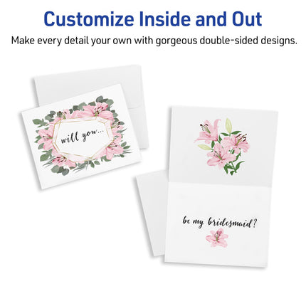 Avery Printable Note Cards, 4.25" x 5.5", Two-Sided Printing, Matte White, 2 Pack, 100 Cards Total (5813)