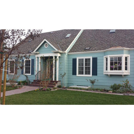 Ekena Millwork LL1C12X02400BD 12" W x 24" H Open Shutters with Center Slits Lifetime Vinyl Top with Fastener (Pair) Bordeaux